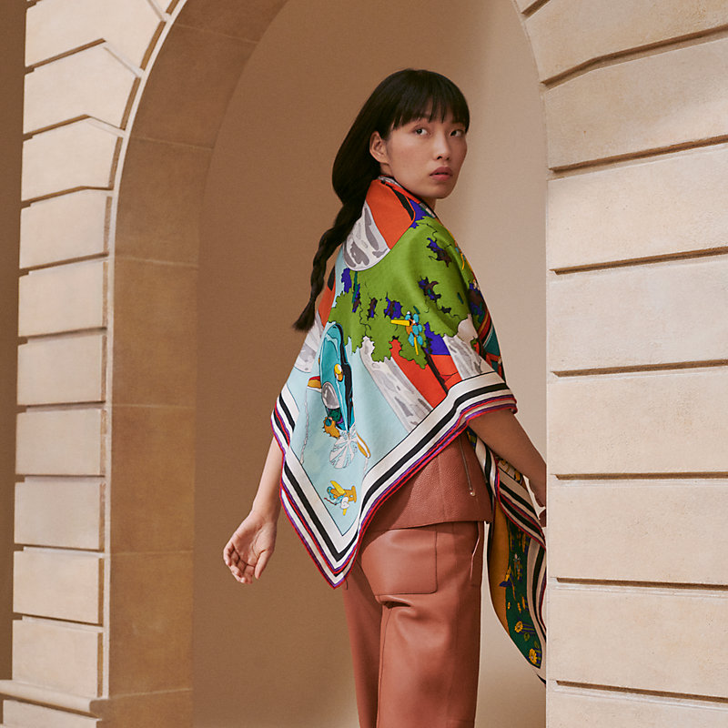*HERMES*カシミヤシルクショール 140 Hermes Locomotion Hermès Locomotion shawl 140 | Hermès Mainland China